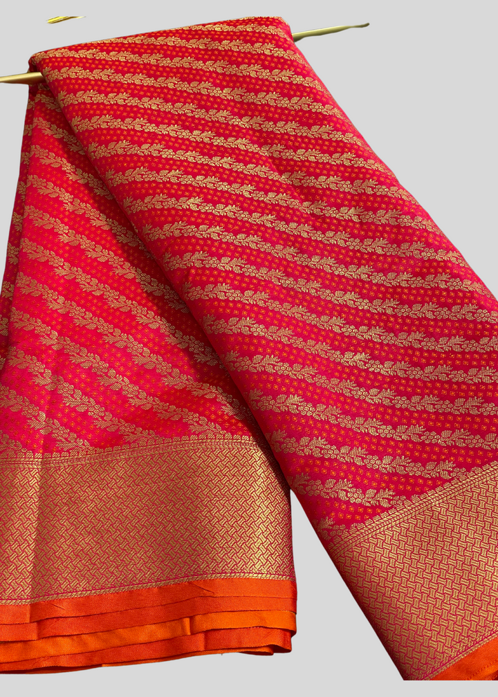 # Red color kanchipuram silk saree with zari woven [SKU:S101222]