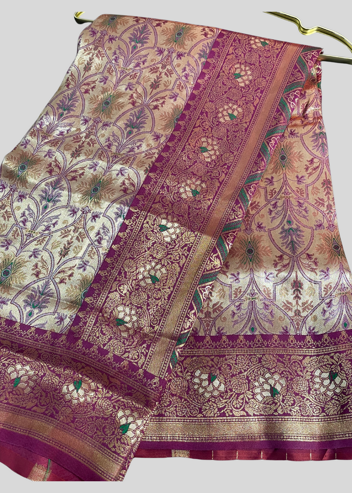 # Maroon dharmavaram banarasi silk saree with zari weaving [SKU:S102272]