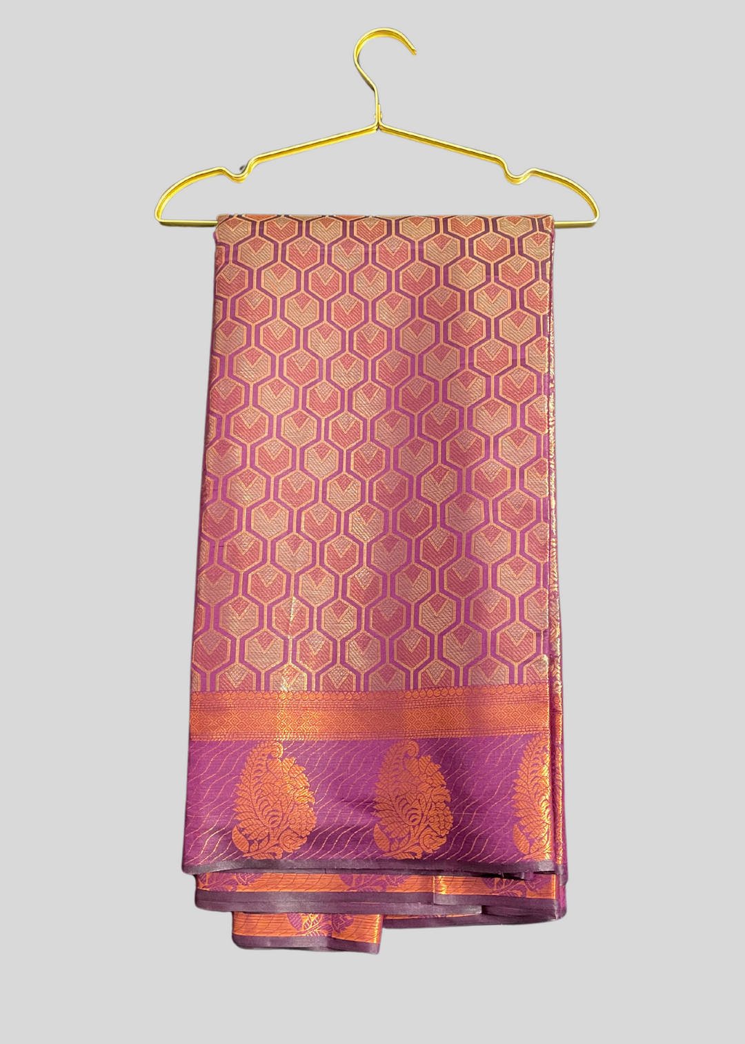 # Magenta traditional kanchipuram silk saree with zari weaving work [SKU:S100181]