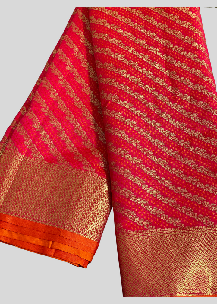 # Red color kanchipuram silk saree with zari woven [SKU:S101222]