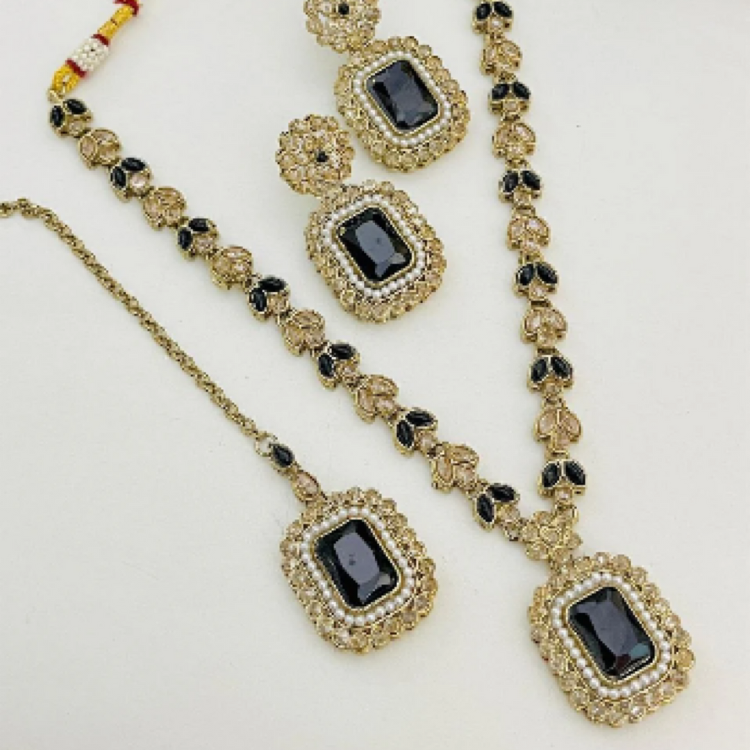 Premium Black Long Neckles [SKU J101152]