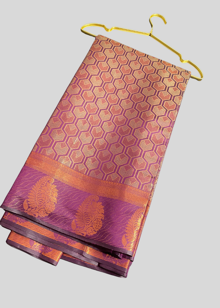 # Magenta traditional kanchipuram silk saree with zari weaving work [SKU:S100181]
