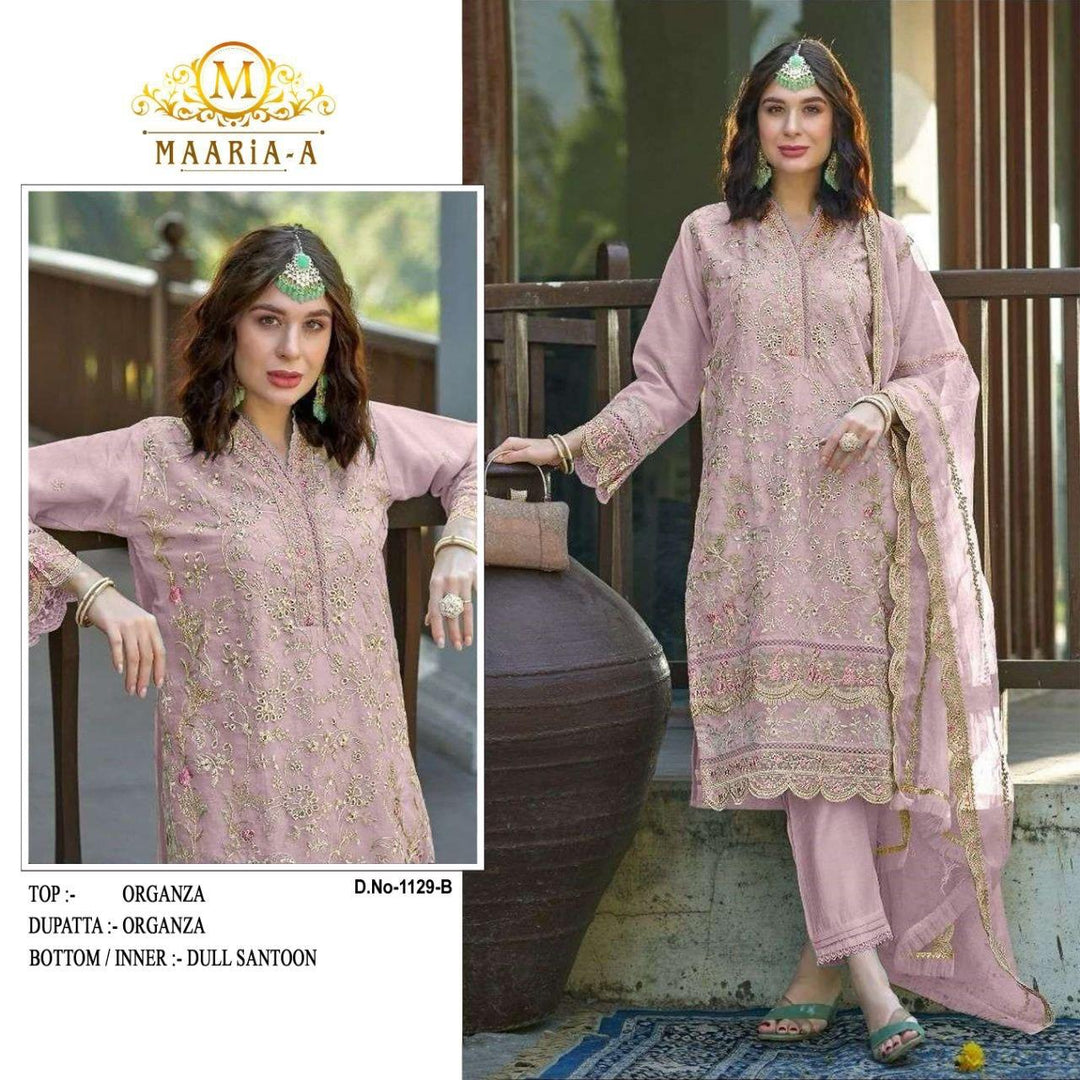 Pink Premium Maaria-A Heavy Organza Salwar Suit [SKU D106282]