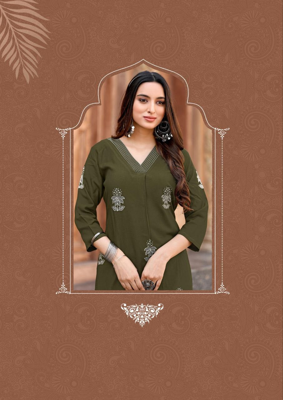 Green Heavy Rayon 2Pcs [SKU CO101041]