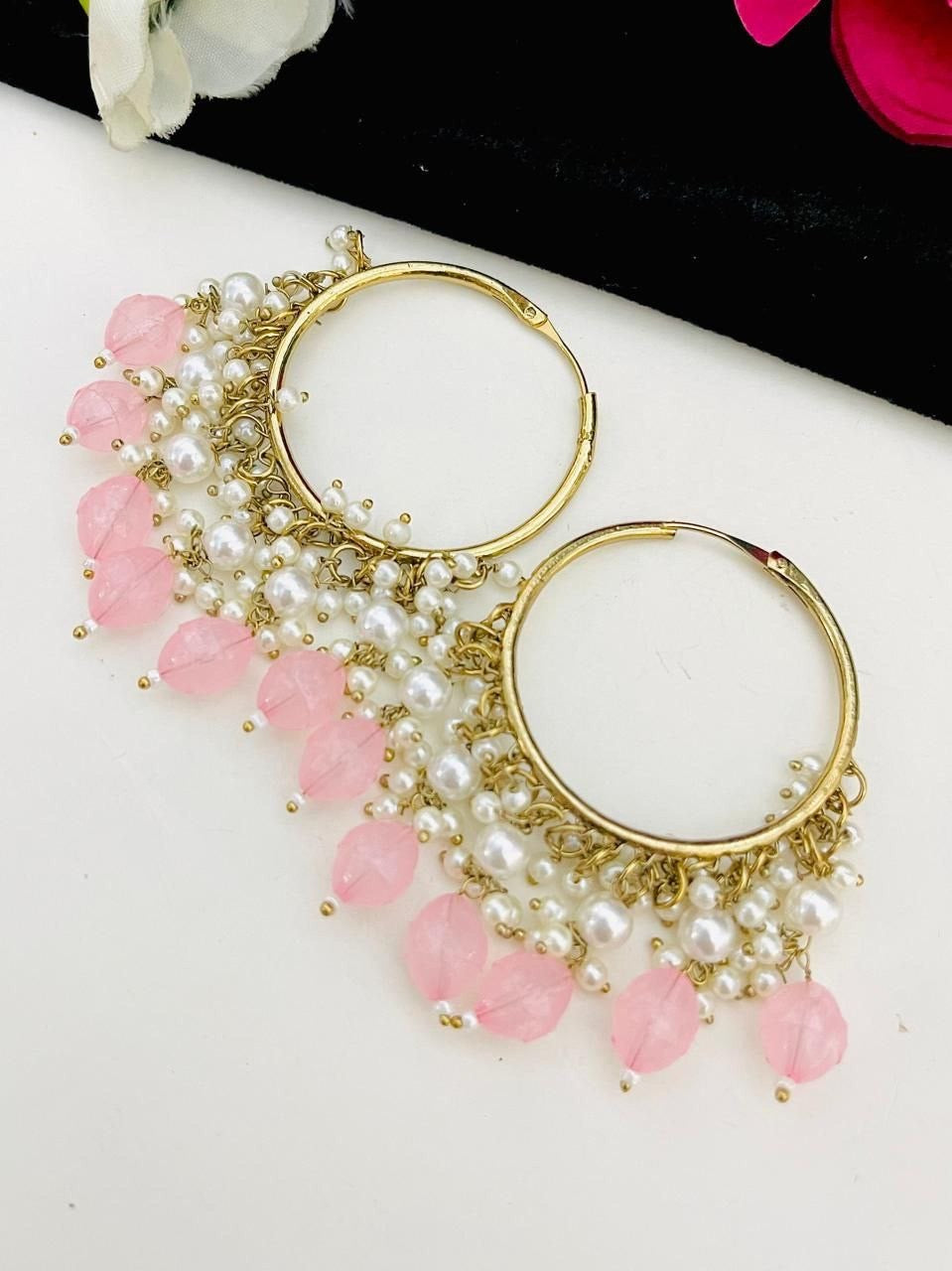 Pink Premium Quality Jhumka. [SKU E100580]